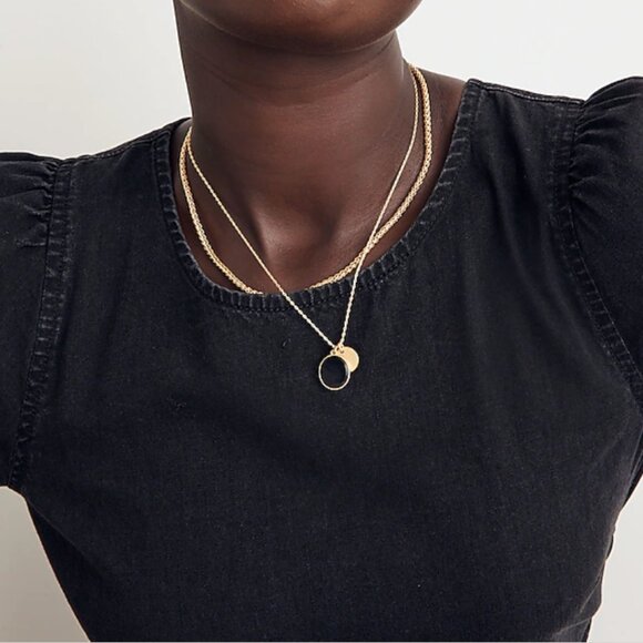 Madewell Two-Piece Darkstone Necklace Set - Picture 2 of 3